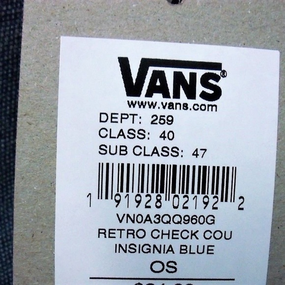 Vans ONE SIZE Blue Insignia Retro Check Cap. NWT - Picture 4 of 5